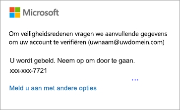 Controleer uw sms-berichten en voer de code van zes cijfers in.